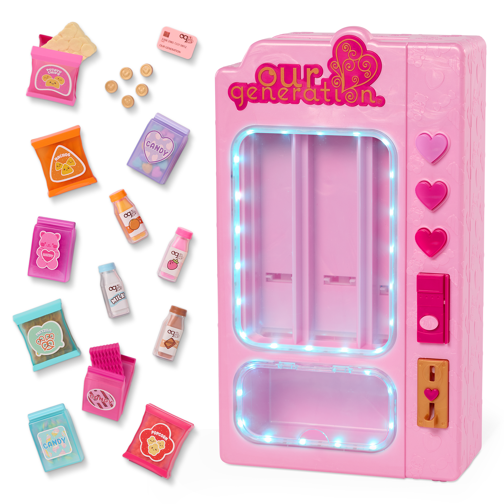 トランプ Dolls & Roses,NYMPHS & VAMPS set Snacktime Fun Toy Vending Machine | Playset | Our Generation – Our
