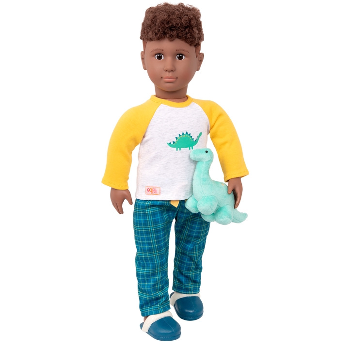 Dino-Snores Pajama Outfit Dinosaur Stuffed Animal for 18-inch Dolls