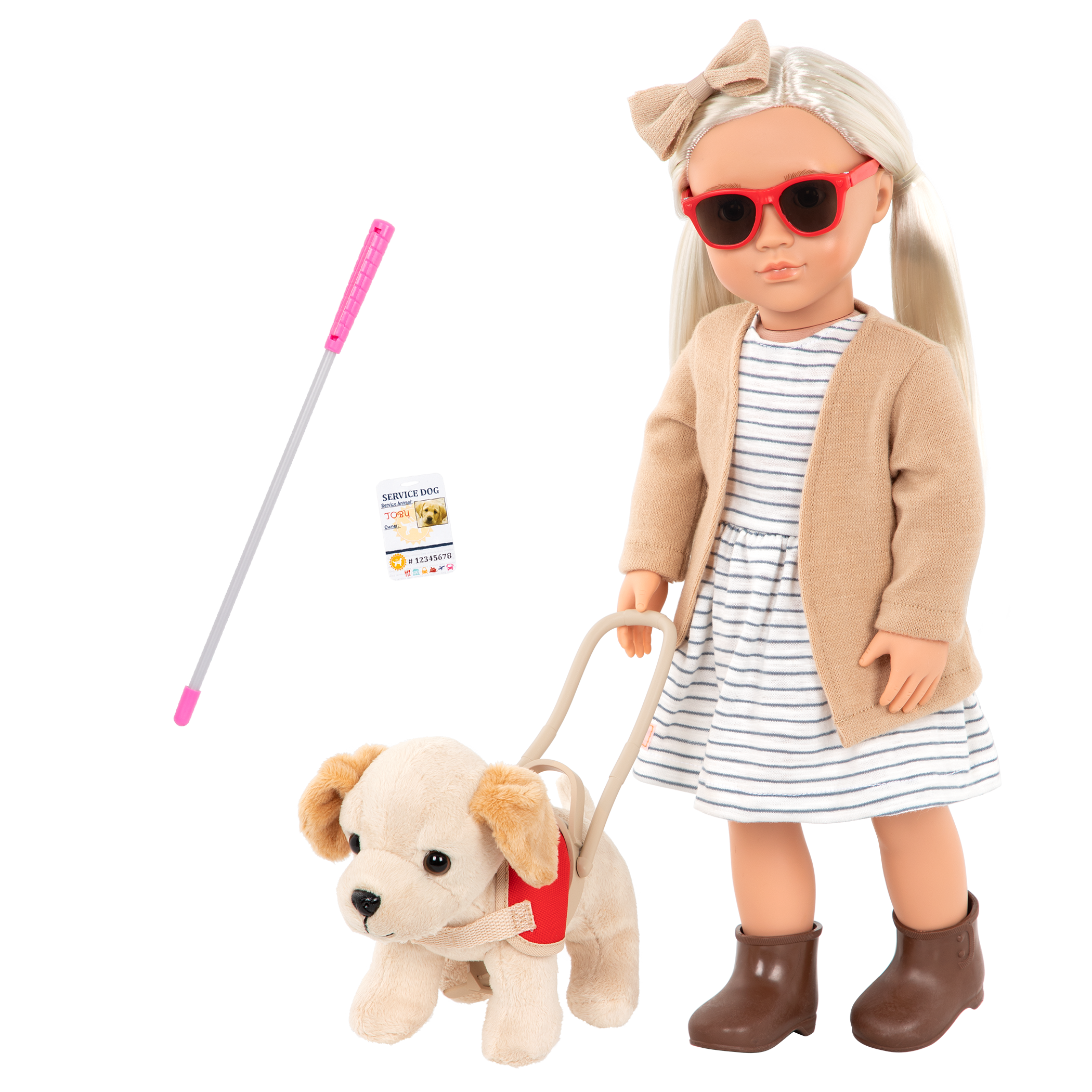 Marlow, 18-inch Doll & Plush Guide Dog