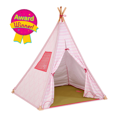 Suite Teepee- Pink Stripes with doors closed