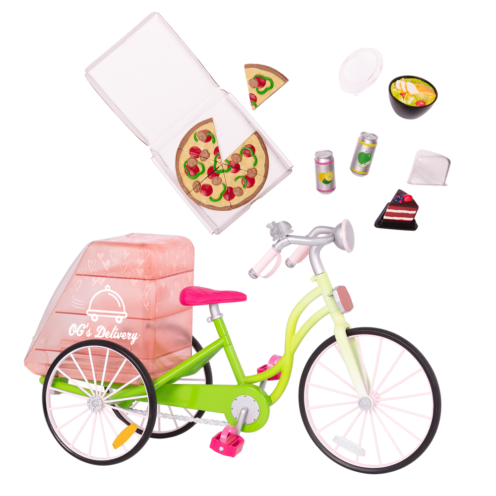 Toy delivery bicycle