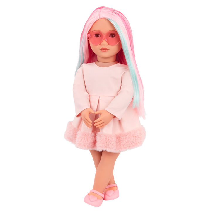 Our Generation 18-inch Multicolored Hair Doll Rosa