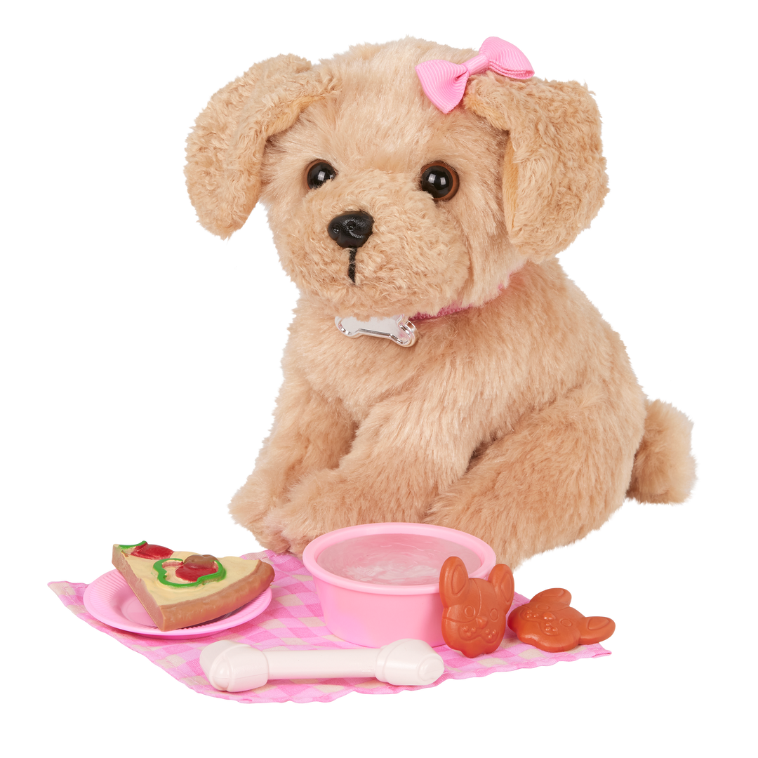 Our Generation 18-inch Doll Jin & Pet Dog Plush Charm