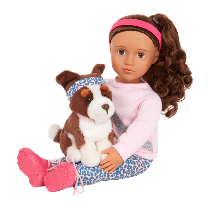 Our Generation 18-inch Dog Trainer Doll Natalia & Pet Plush Nillie