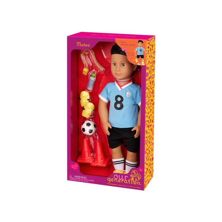 Our Generation Posable 46 cm Soccer Doll Mateo