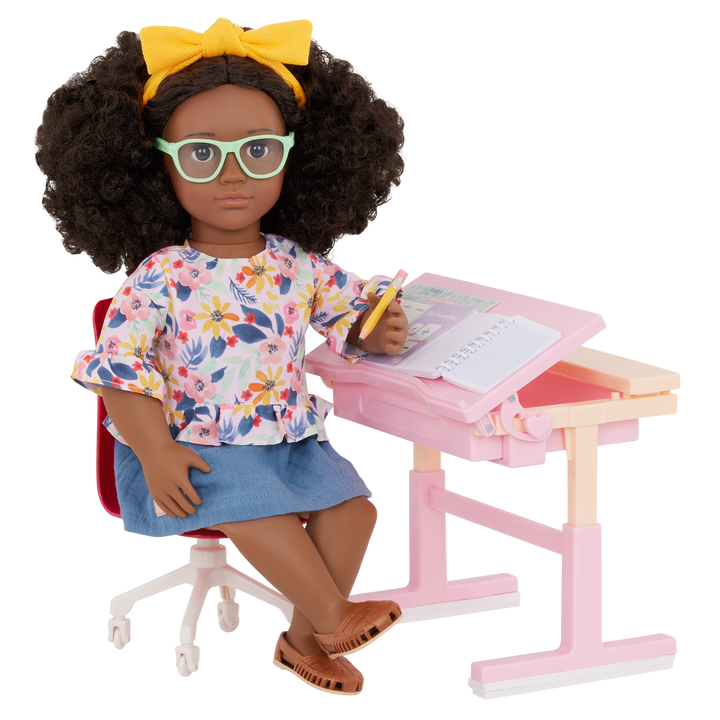 Our Generation Doll Pink Desk & Accessories Set