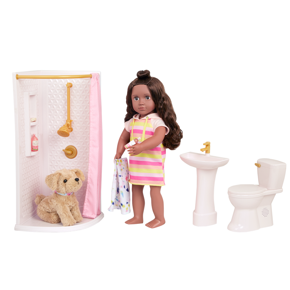 Our Generation Sweet Bathroom Furniture Set for 18-inch Dolls