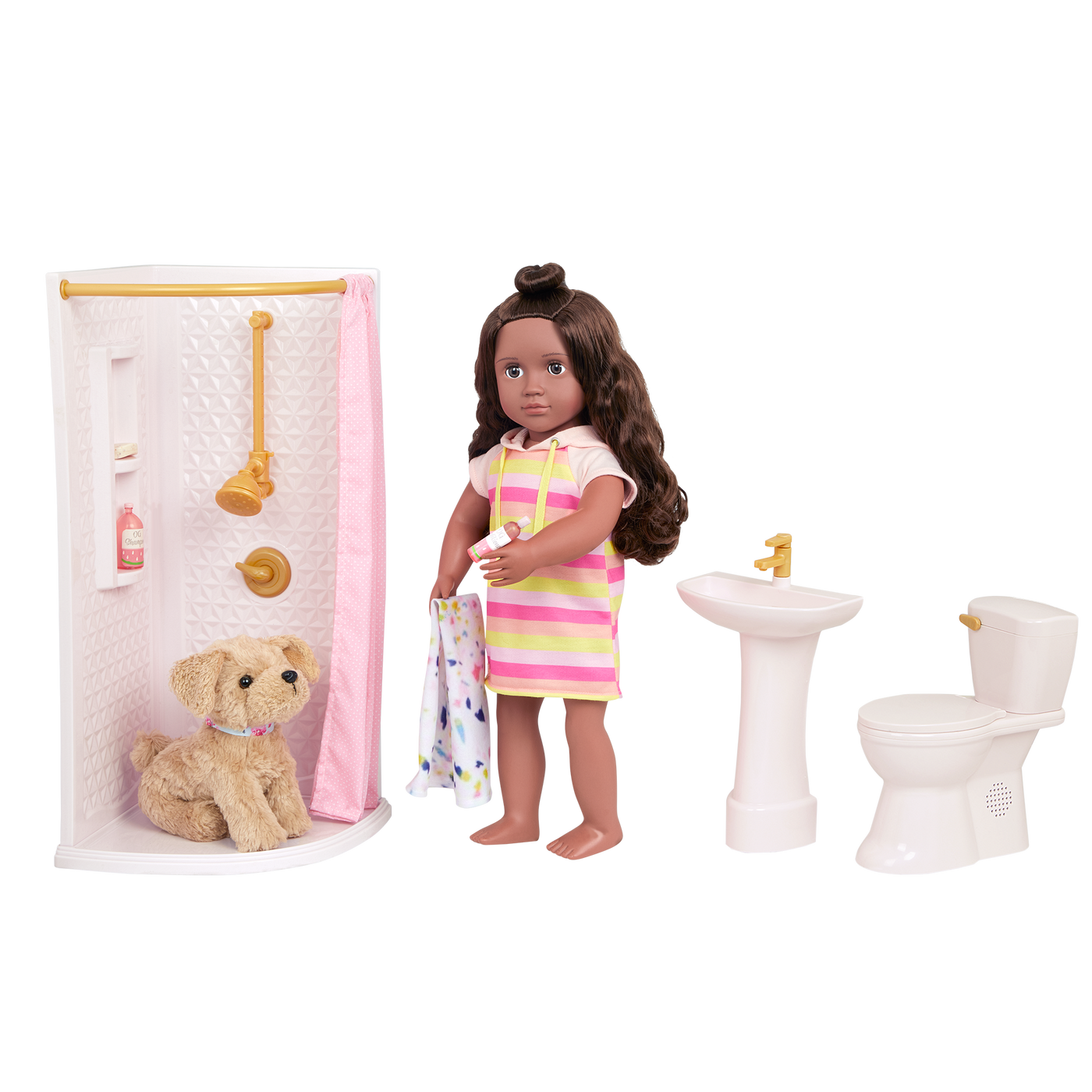 Our Generation Sweet Bathroom Furniture Set for 18-inch Dolls
