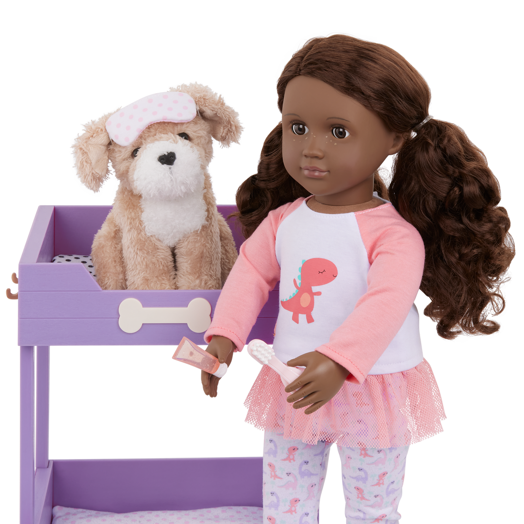 Our Generation Pup Bunk Bed & Plush Puppy Set