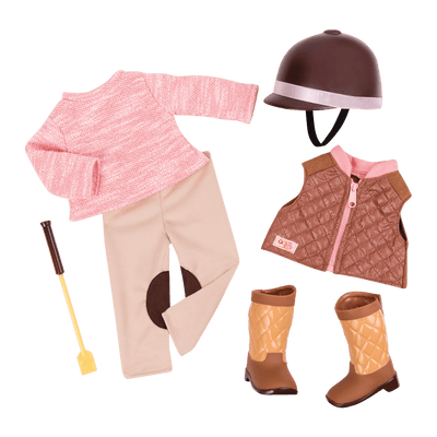Riding in Style Equestrian Outfit for 18-inch Dolls