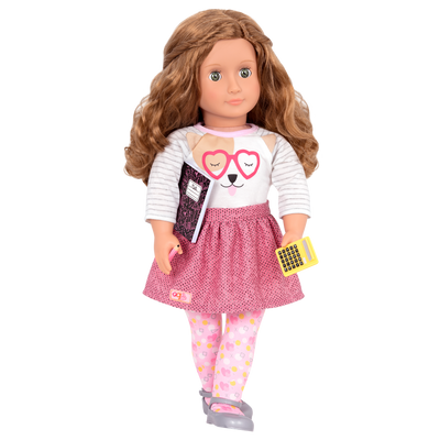 Outfit with school supplies for 18-inch doll