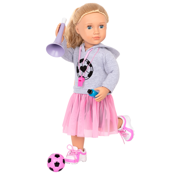 Fashion Goals Soccer Outfit Hooded Sweater for 18-inch Dolls