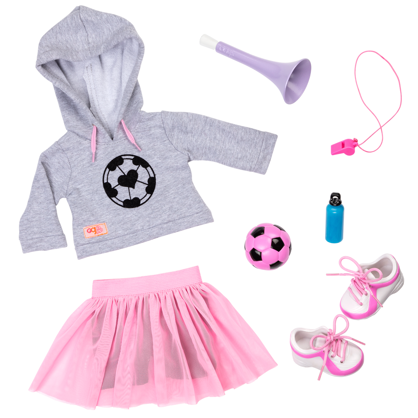 Fashion Goals Soccer Outfit Hooded Sweater for 18-inch Dolls