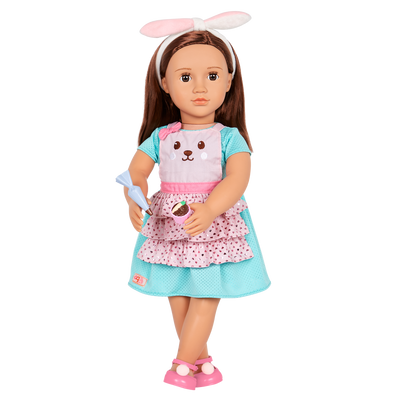 Our Generation Rabbits & Carrots Baking Outfit for 18-inch Dolls