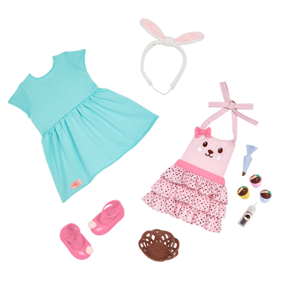 Our Generation GET WELL SOON UNICORN Clothes Outfit w Cast Set 18