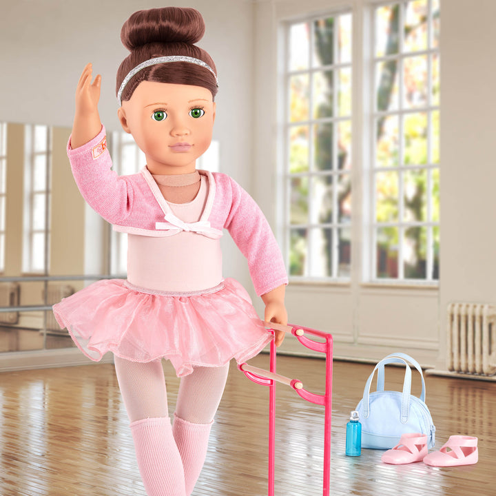 18-inch doll using ballet playset