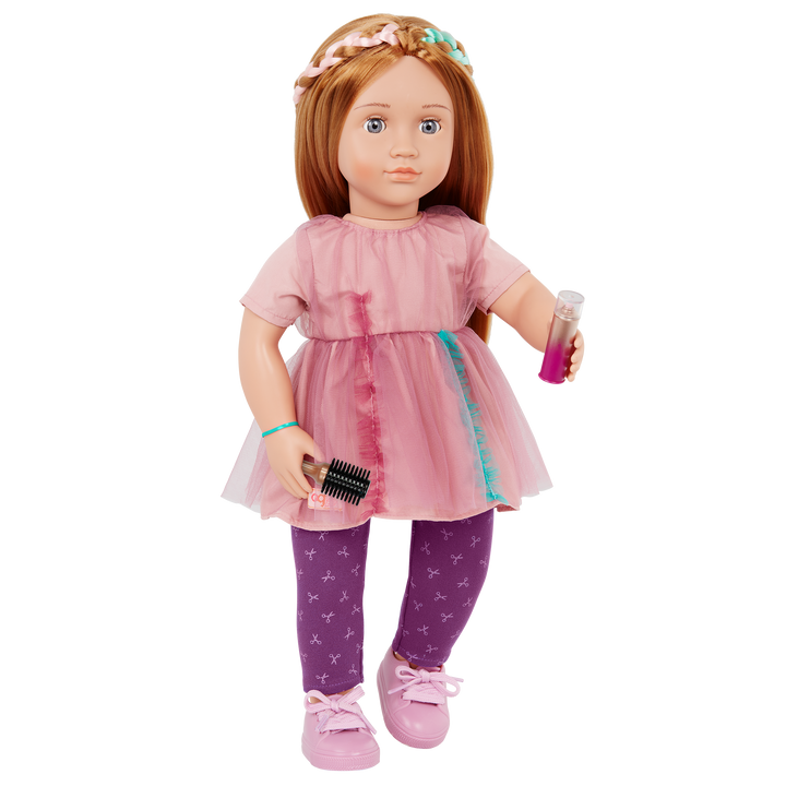 Our Generation 18-inch Posable Hairdresser Doll Drew & Storybook