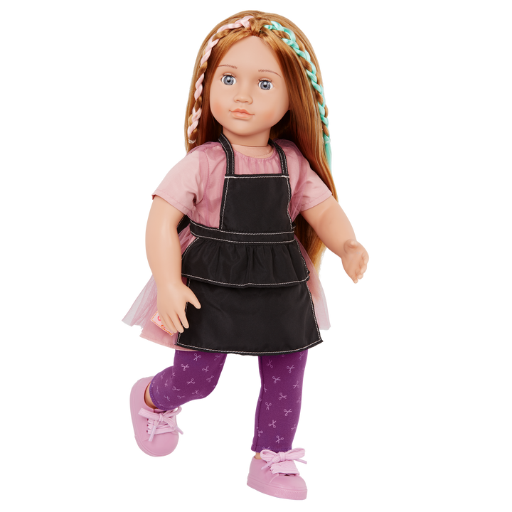 Our Generation 18-inch Posable Hairdresser Doll Drew & Storybook