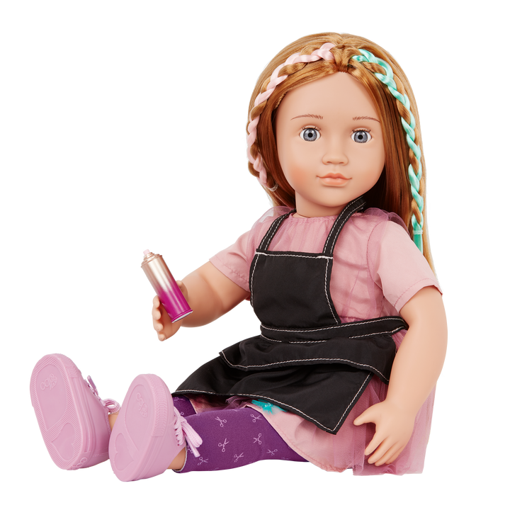 Our Generation 18-inch Posable Hairdresser Doll Drew & Storybook