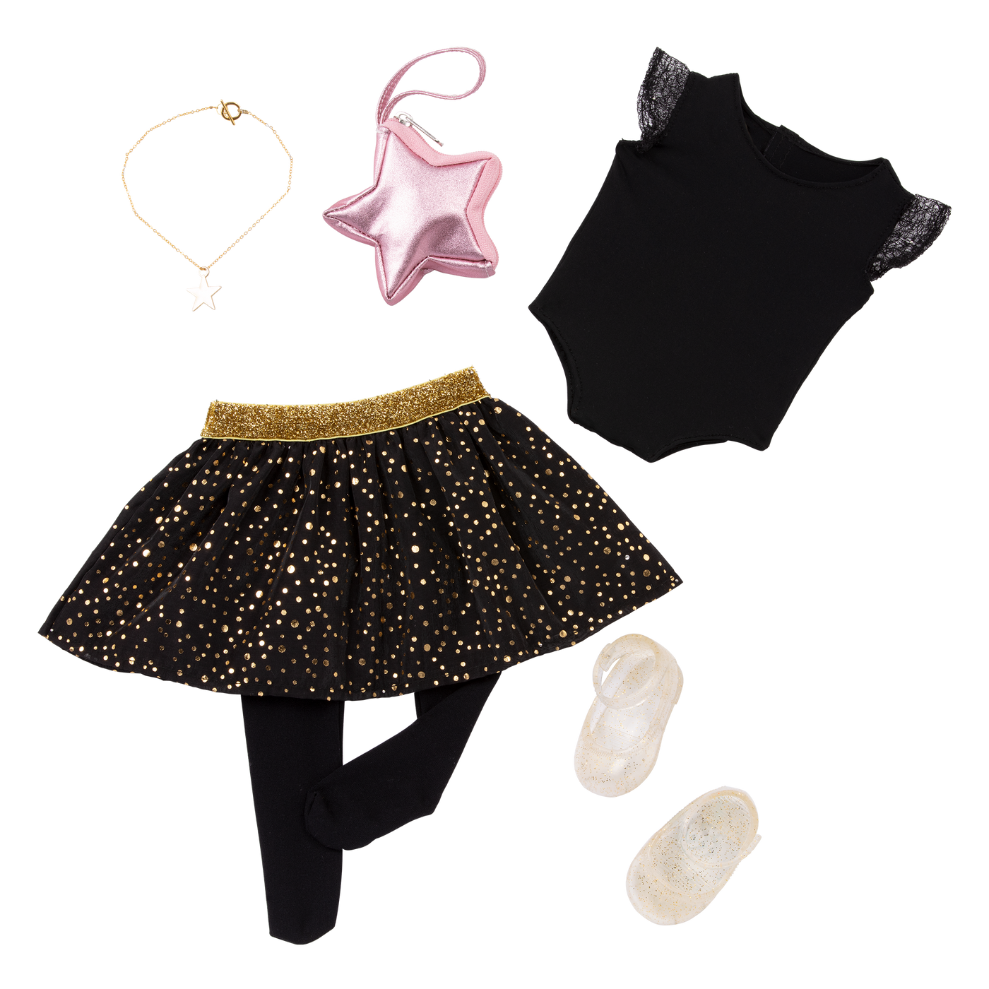 Toddler/Girl's Ballet Leotard Starter Kit (Shiny Tutu Skirt)