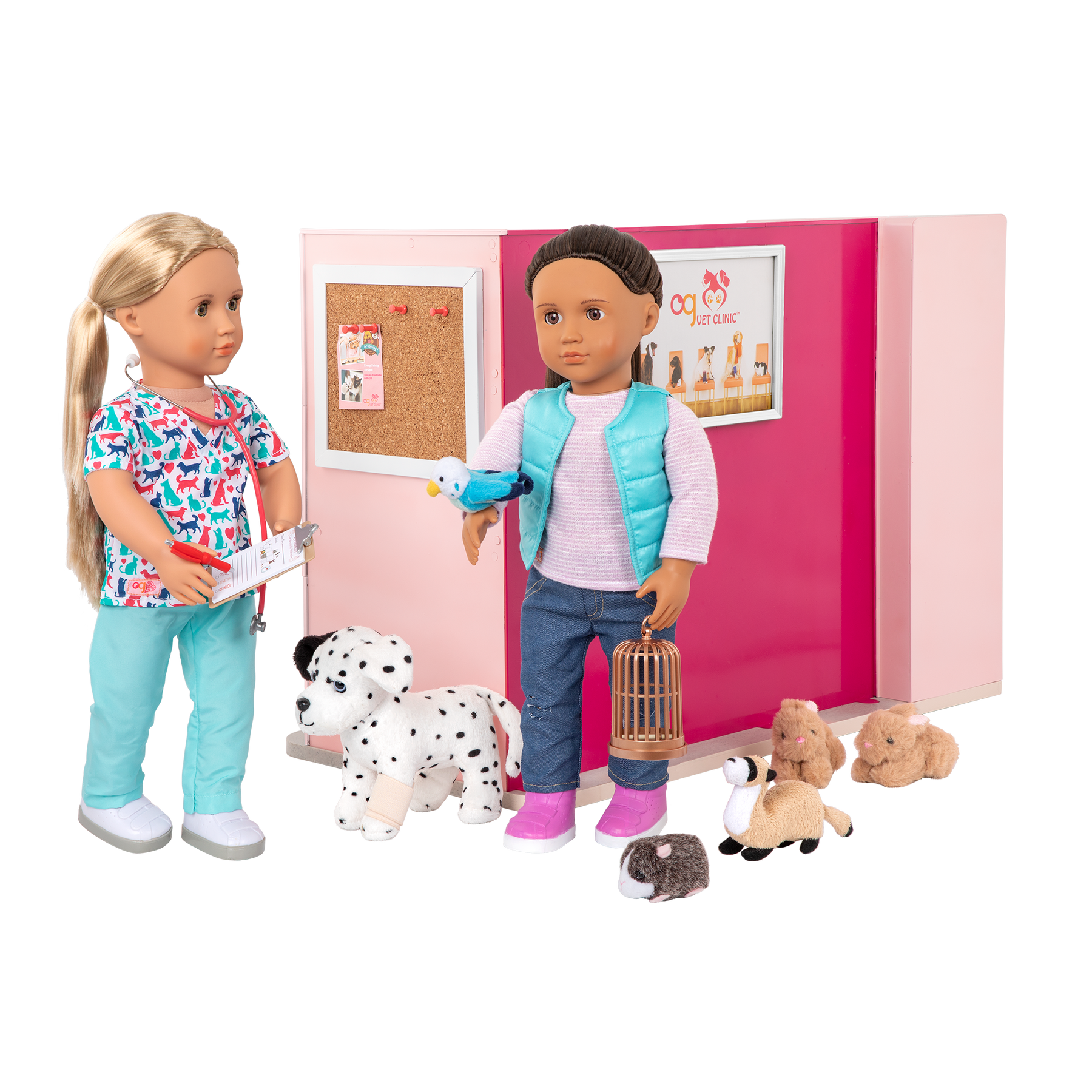 Healthy Paws, 18-inch Doll Pink Vet Clinic