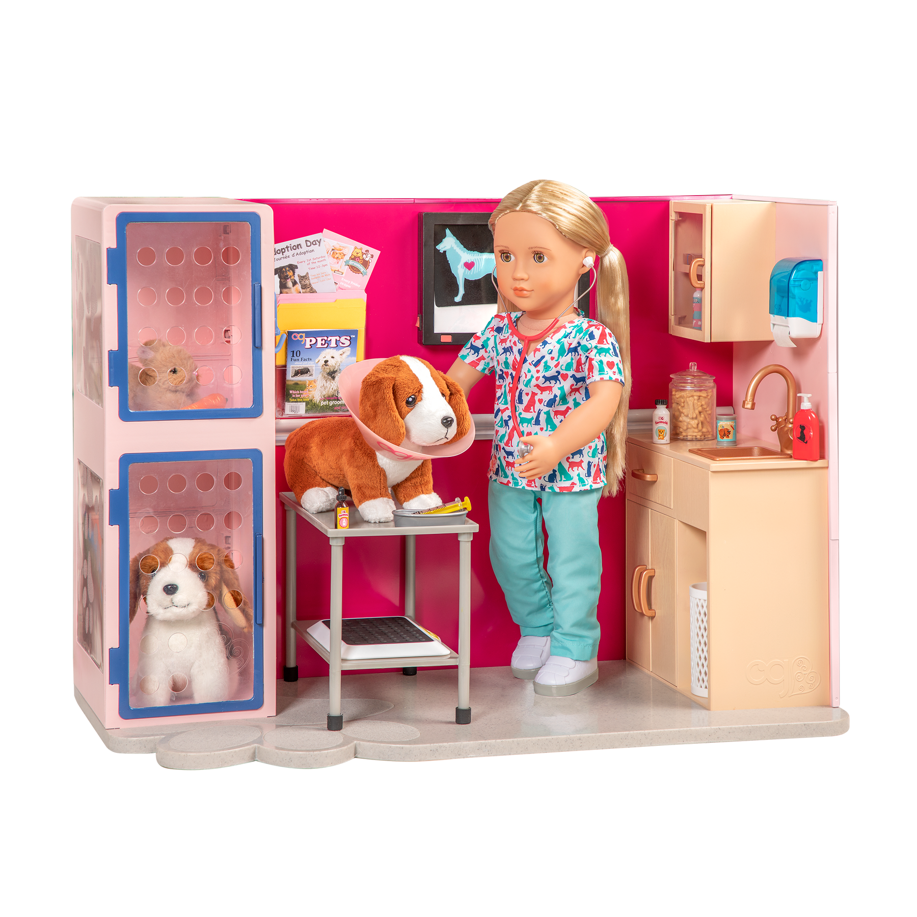 Healthy Paws 18 inch Doll Pink Vet Clinic Our Generation Our