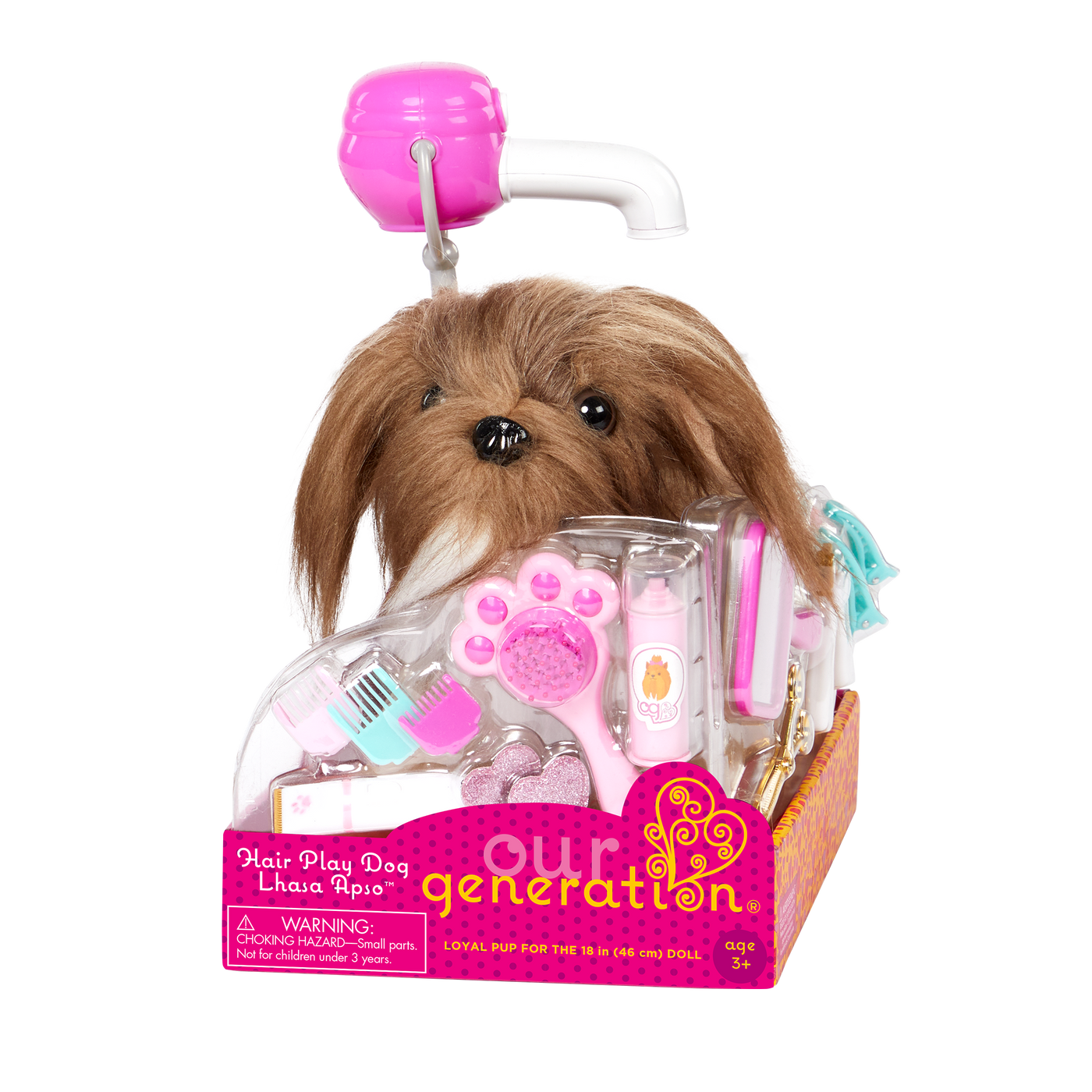 Lhasa Apso 6 inch Hair Play Dog Plush Our Generation Our
