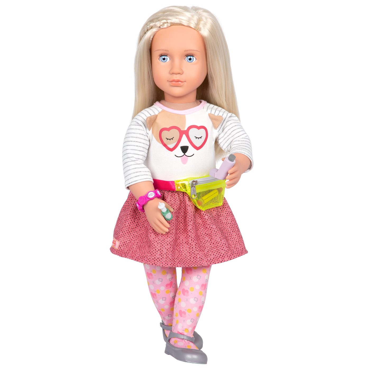 18-inch doll with allergy and asthma playset