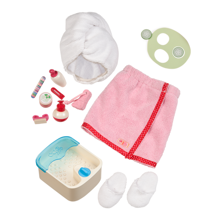 18-inch doll using spa playset