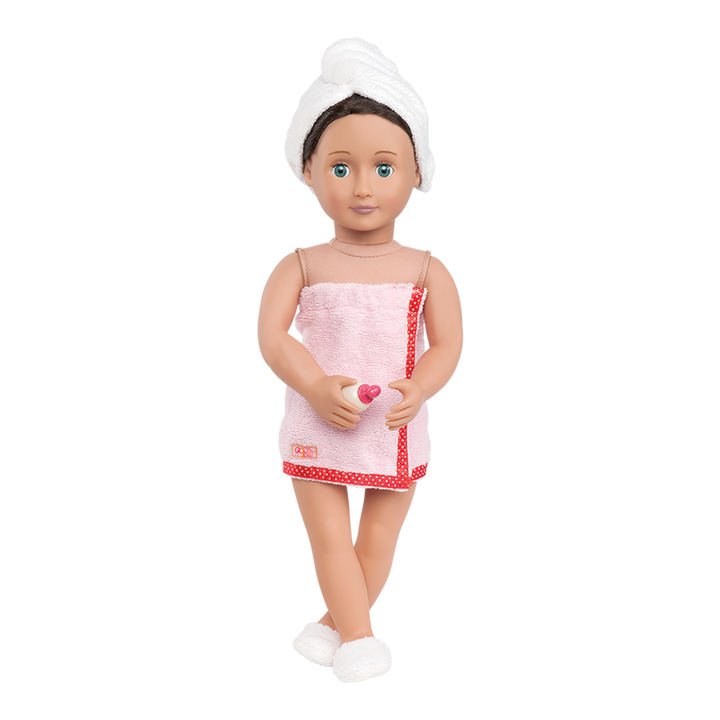 18-inch doll using spa playset