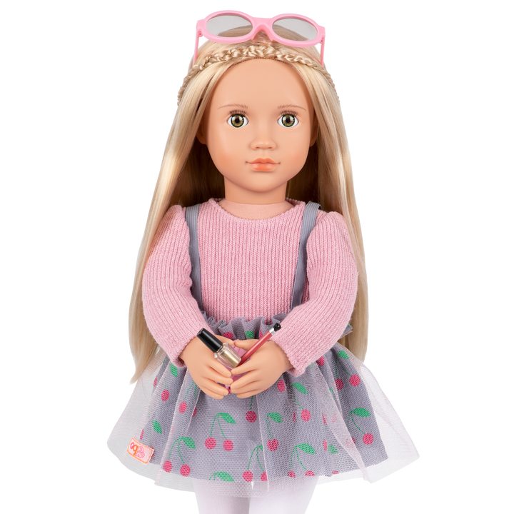 18-inch doll with purse fashion playset