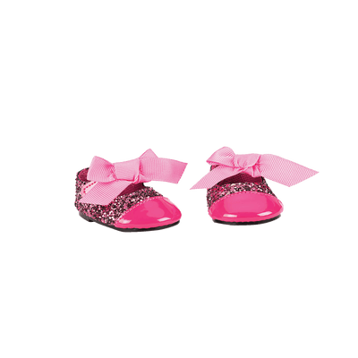 Glittering Fuchsia Fashion Shoes for 18-inch Dolls