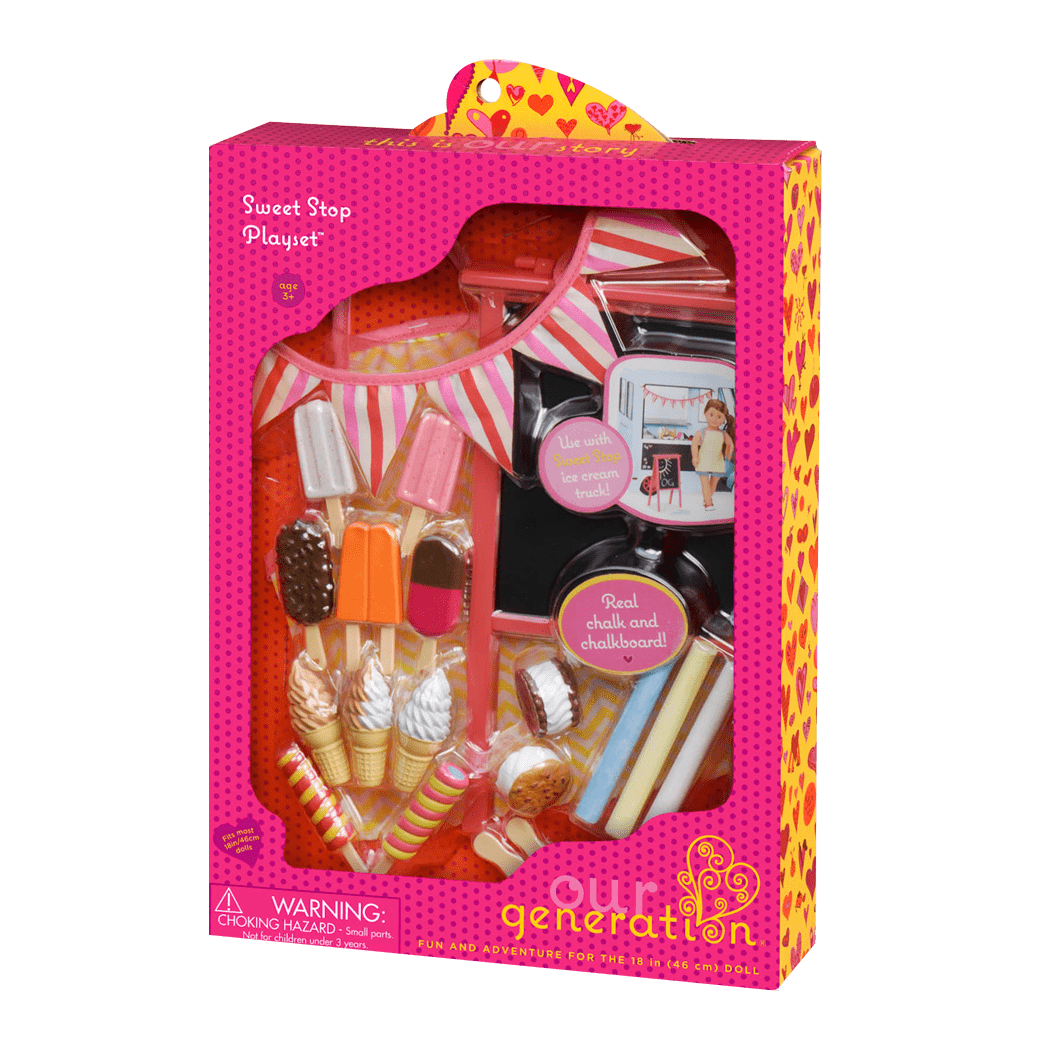 18-inch doll with ice cream playset