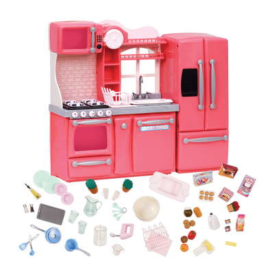 18-inch doll with kitchen playset