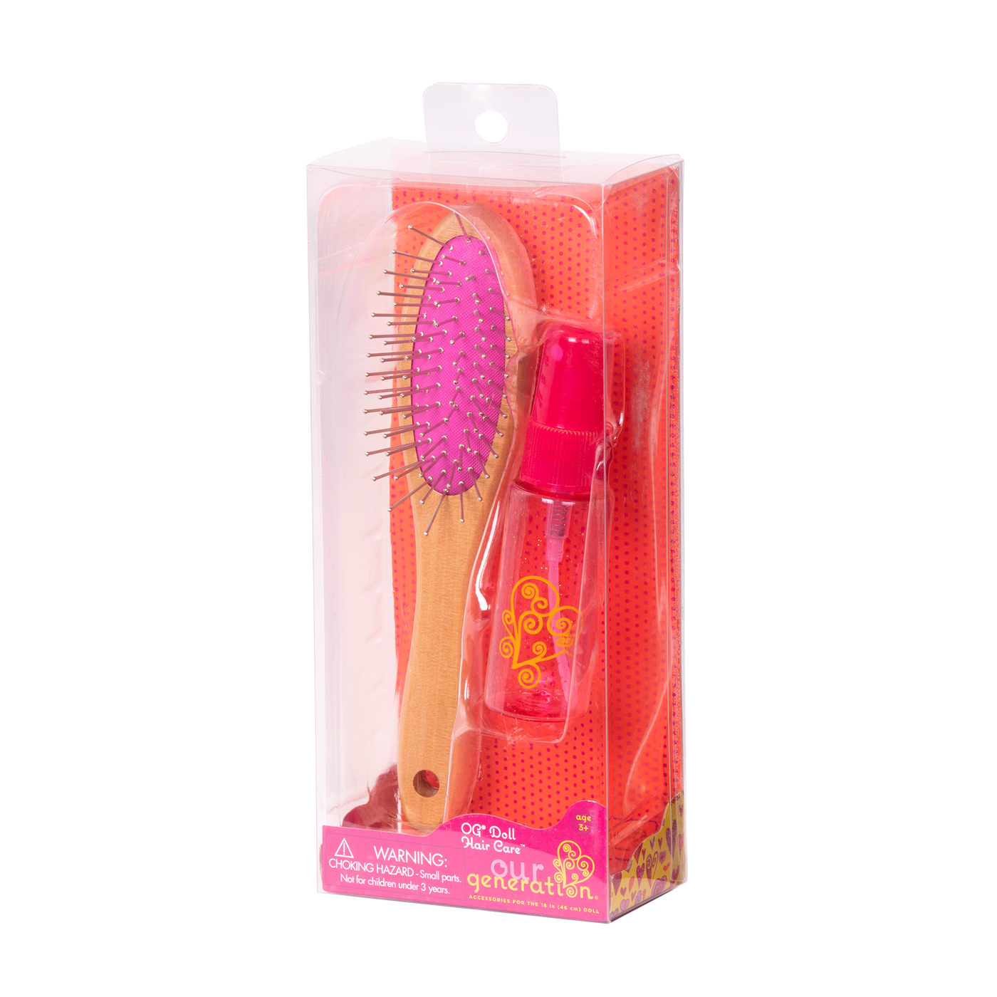 Our Generation Hairbrush & Spray Bottle Hair Care Set for 18 Dolls