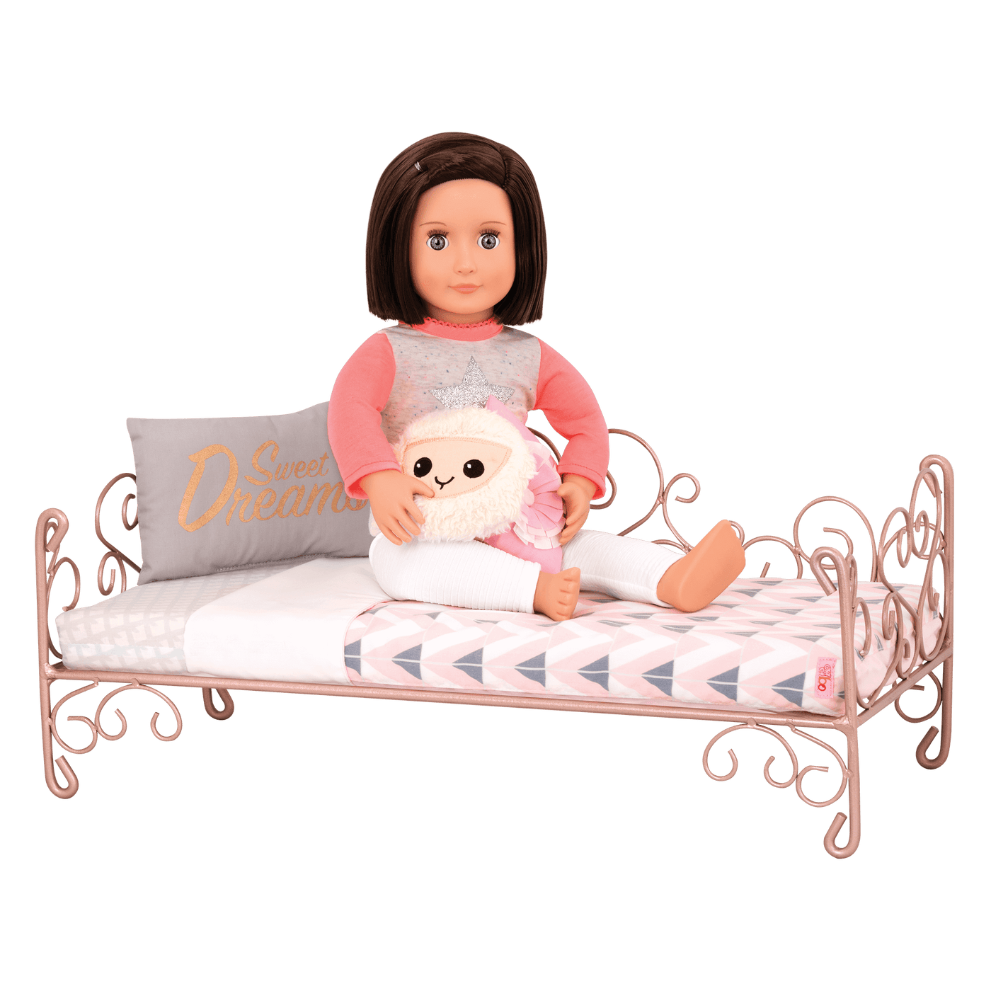 Sweet Dreams Scrollwork Bed with Everly