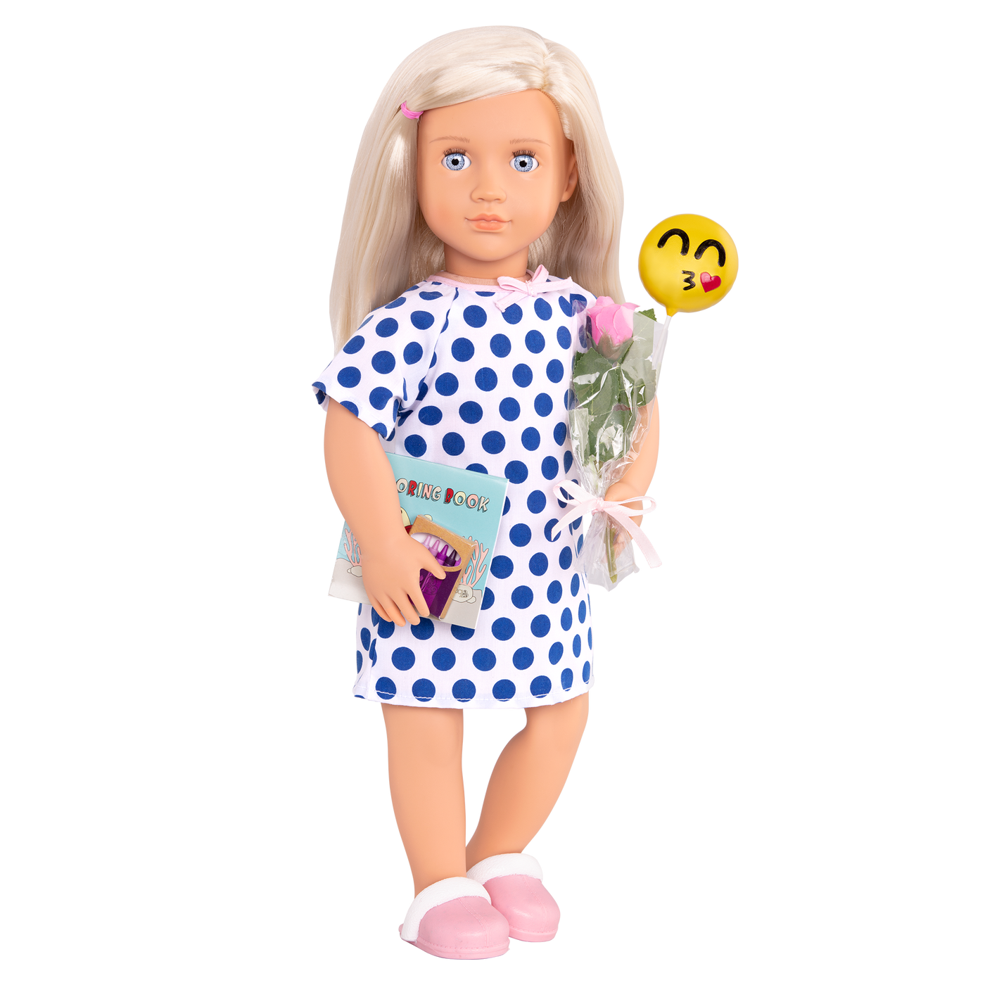 18-inch doll with hospital stay accessories