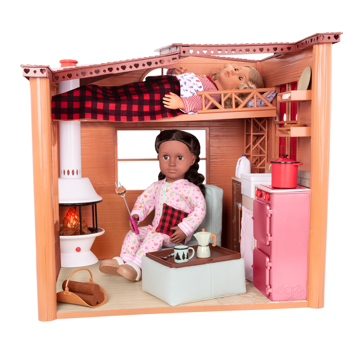 Winter cabin playset