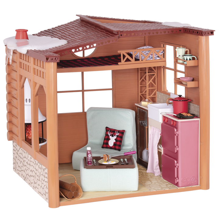 Winter cabin playset