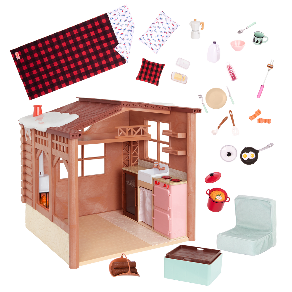 Winter cabin playset