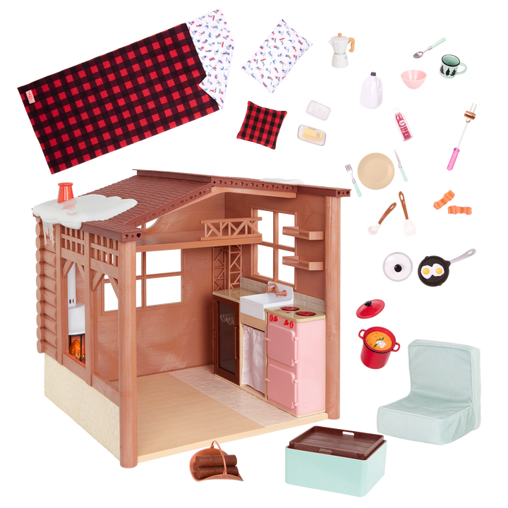 Winter cabin playset