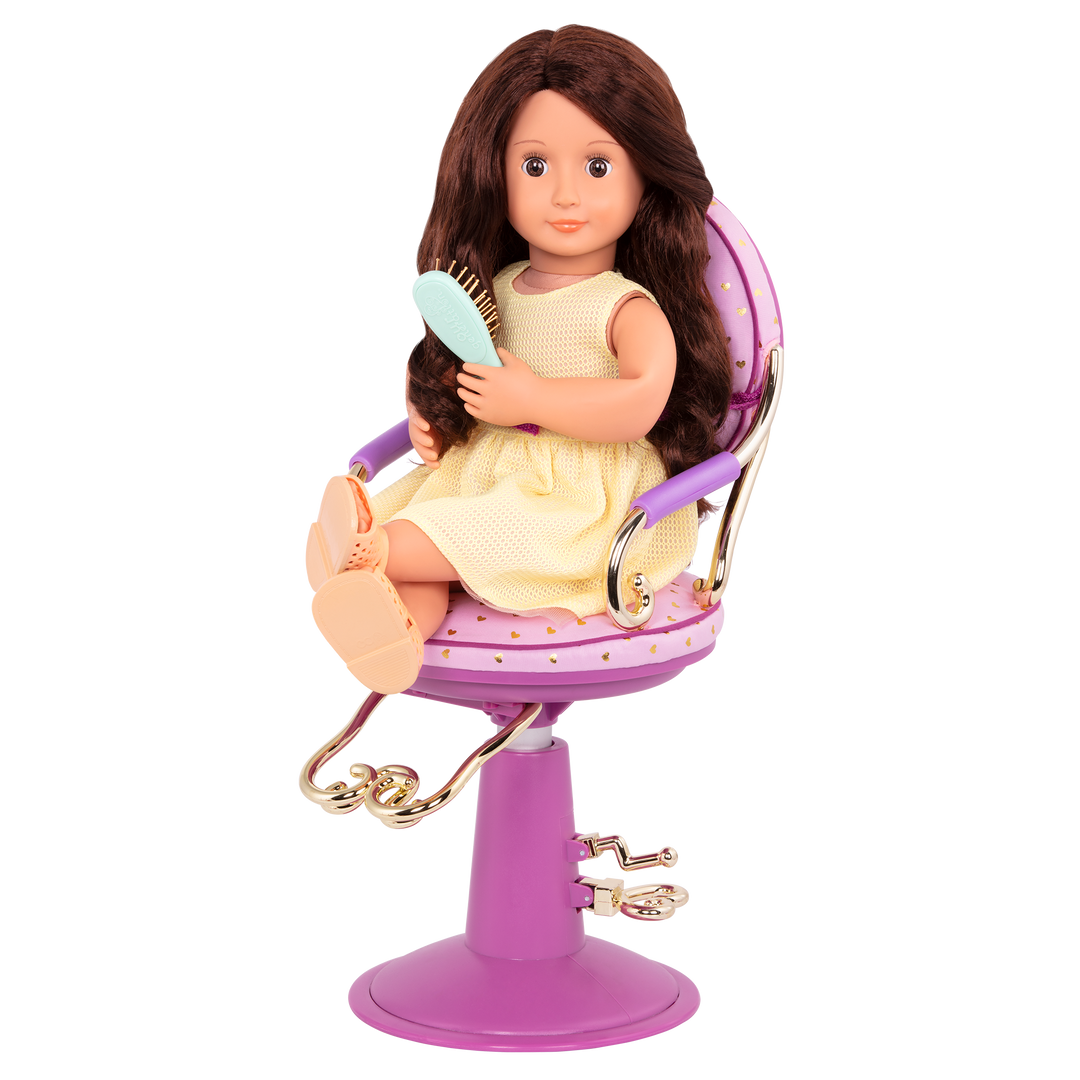 Gold and purple salon chair playset