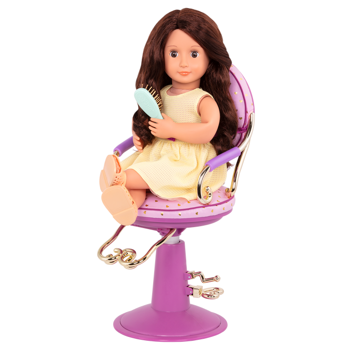 Gold and purple salon chair playset