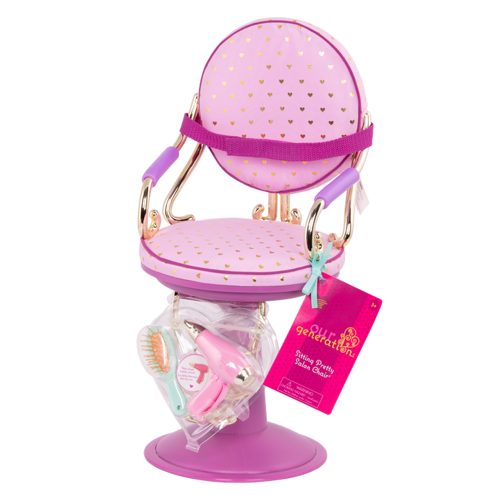 Gold and purple salon chair playset