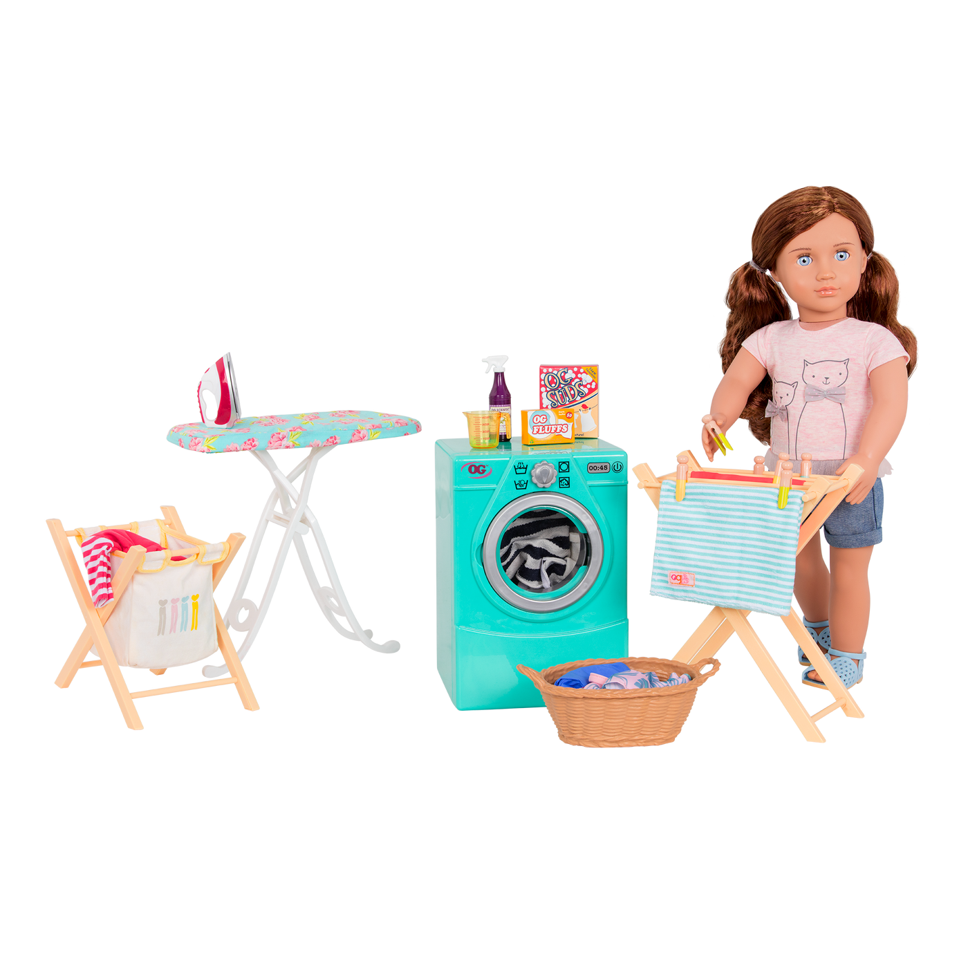 Tumble & Spin, 18 Doll Laundry Set