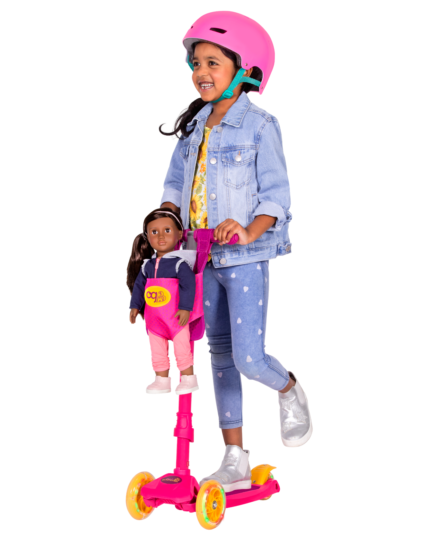 Scooter with 18-inch doll carrier